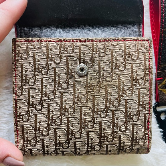 CHRISTIAN DIOR 🤍 Y2K 💙 DIORISSIMO CANVAS RASTA SADDLE WALLET ❤️ RARE 💛 - Picture 15 of 17